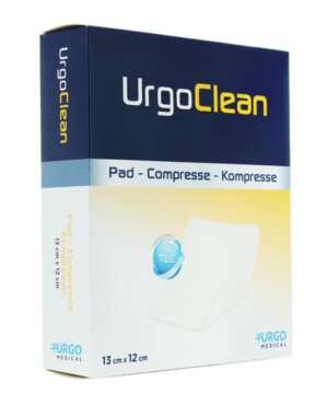 Les compresses stériles UrgoClean sont indiquées pour le traitement des plaies exsudatives chroniques en phase de détersion, qu’il s’agisse d’escarres de décubitus, d’ulcères de jambe ou d’ulcérations du pied diabétique