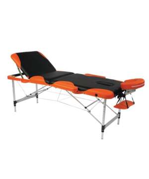 Notre table de massage KinLight dispose d'un piétement en aluminium robuste, léger et stable avec 8 positions de réglage en hauteur.