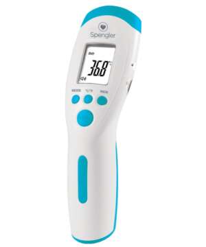 Le thermomètre sans contact Spengler Tempo Easy bleu permet une prise de température sans contact par le biais de rayons infrarouge.