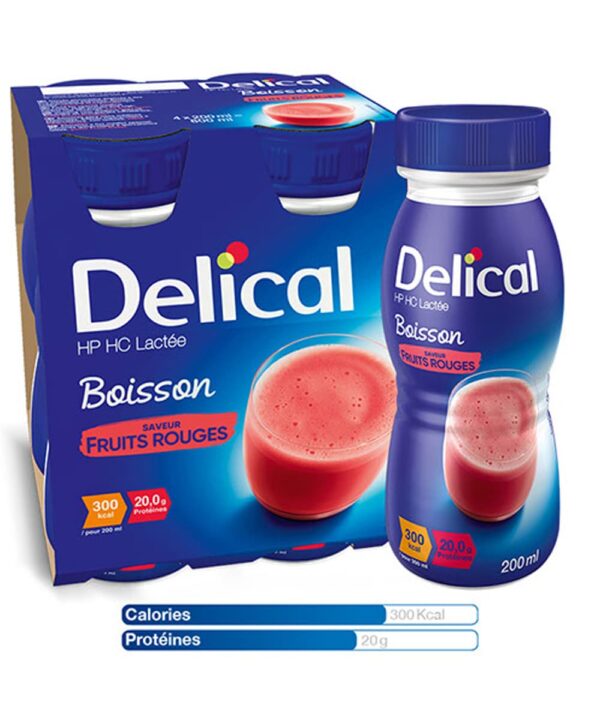 Delical HP/HC est une denrée alimentaire destinée à des fins médicales spéciales. Il est adapté pour les besoins nutritionnels des patients adultes en cas de dénutrition ou risque de dénutrition.