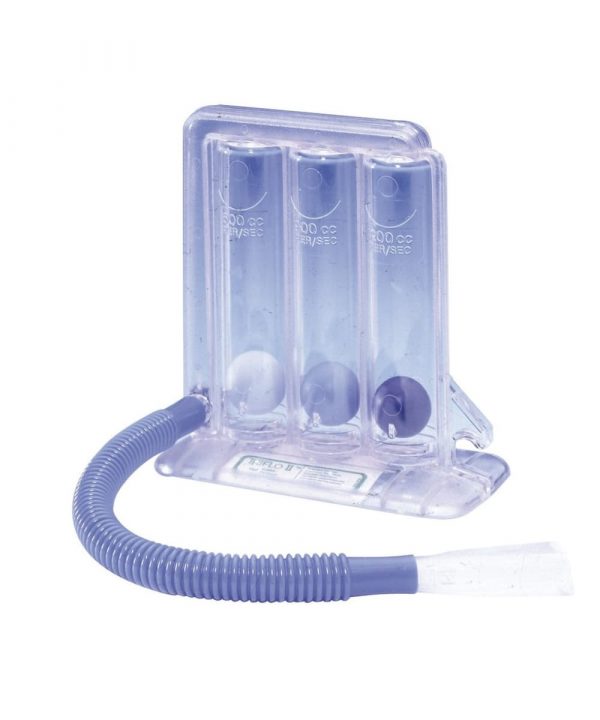 Ce spiromètre débitmétrique portable est indiqué pour la thérapie de l’inspiration maximale soutenue chez le patient.