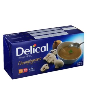 Delical Potage est une denrée alimentaire destinée à des fins médicales spéciales. C’est une soupe supplémentée en protéines et calories qui peut être une alternative aux boissons lactés HP/HC