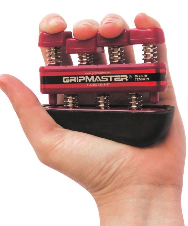 Gripmaster rouge : Les poignées de force et de rééducation Gripmaster permettent un exercice des doigts, de la main et du poignet favorisant la coordination.